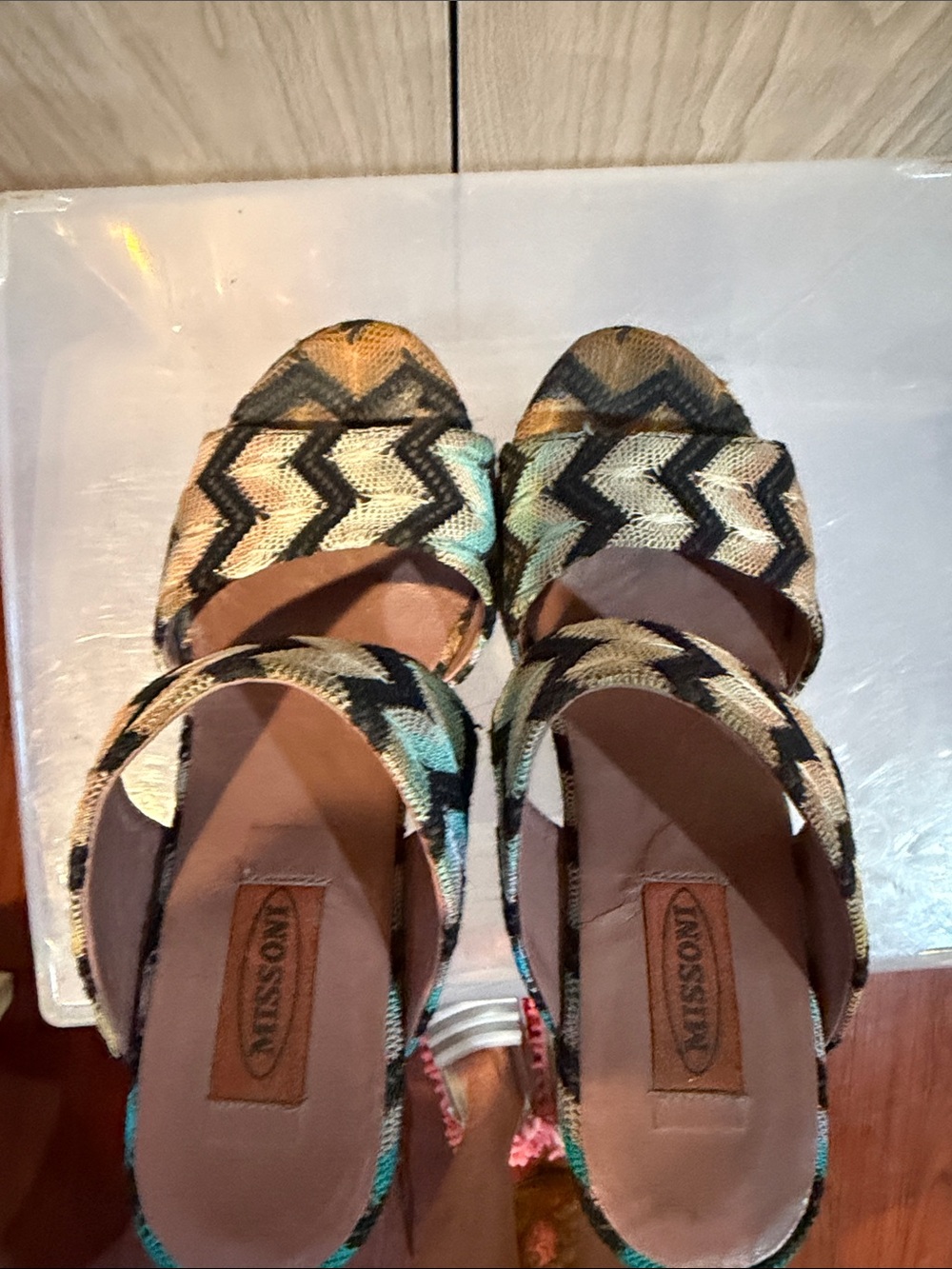 Missoni Multicolor Chevron Woven Platform Sandal - Picture 5 of 8